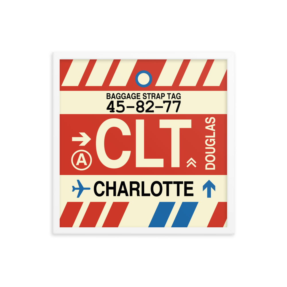 Travel-Themed Framed Print • CLT Charlotte • YHM Designs - Image 15