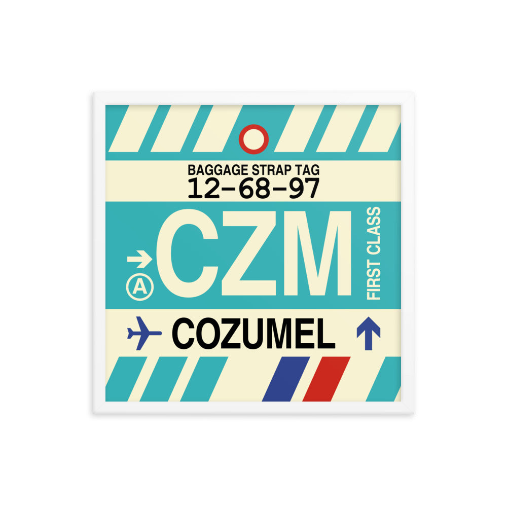 Travel-Themed Framed Print • CZM Cozumel • YHM Designs - Image 15