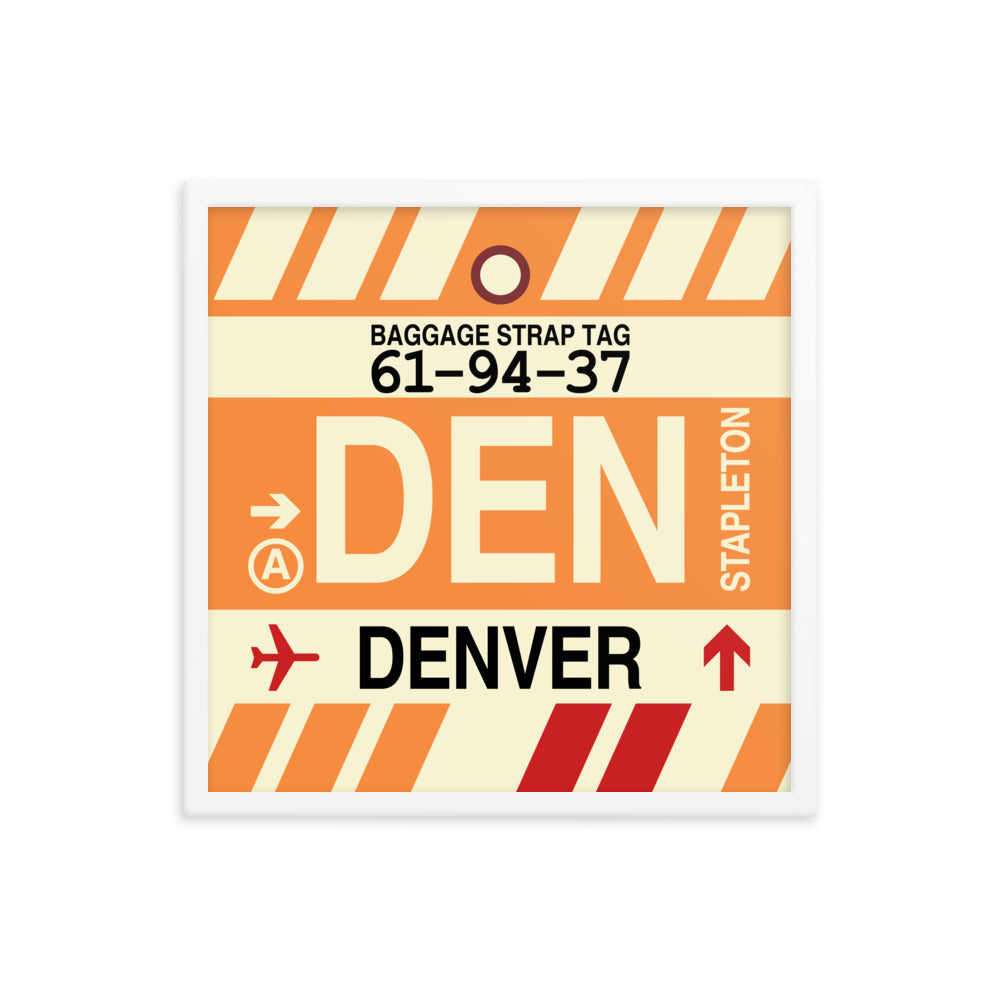 Travel-Themed Framed Print • DEN Denver • YHM Designs - Image 15