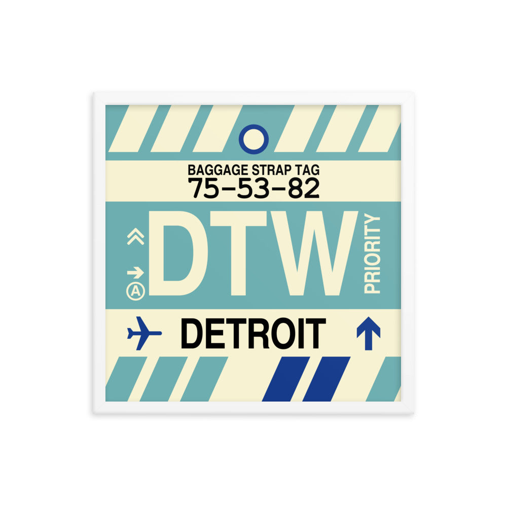 Travel-Themed Framed Print • DTW Detroit • YHM Designs - Image 15