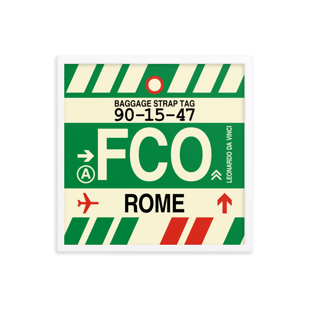 Travel-Themed Framed Print • FCO Rome • YHM Designs - Image 15