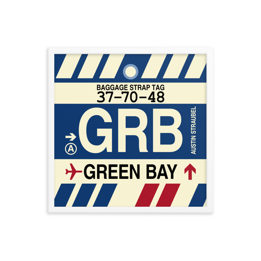 Travel-Themed Framed Print • GRB Green Bay • YHM Designs - Image 15