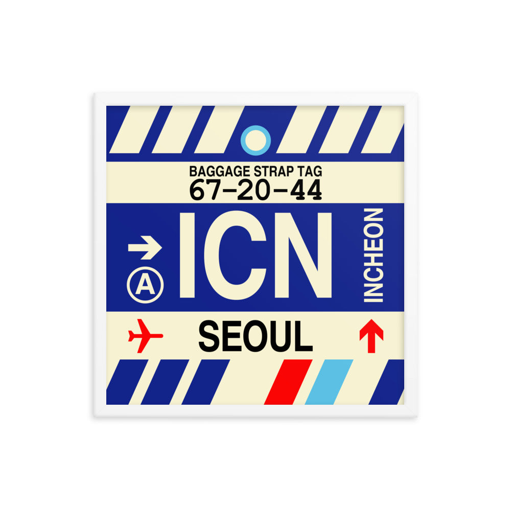 Travel-Themed Framed Print • ICN Seoul • YHM Designs - Image 15