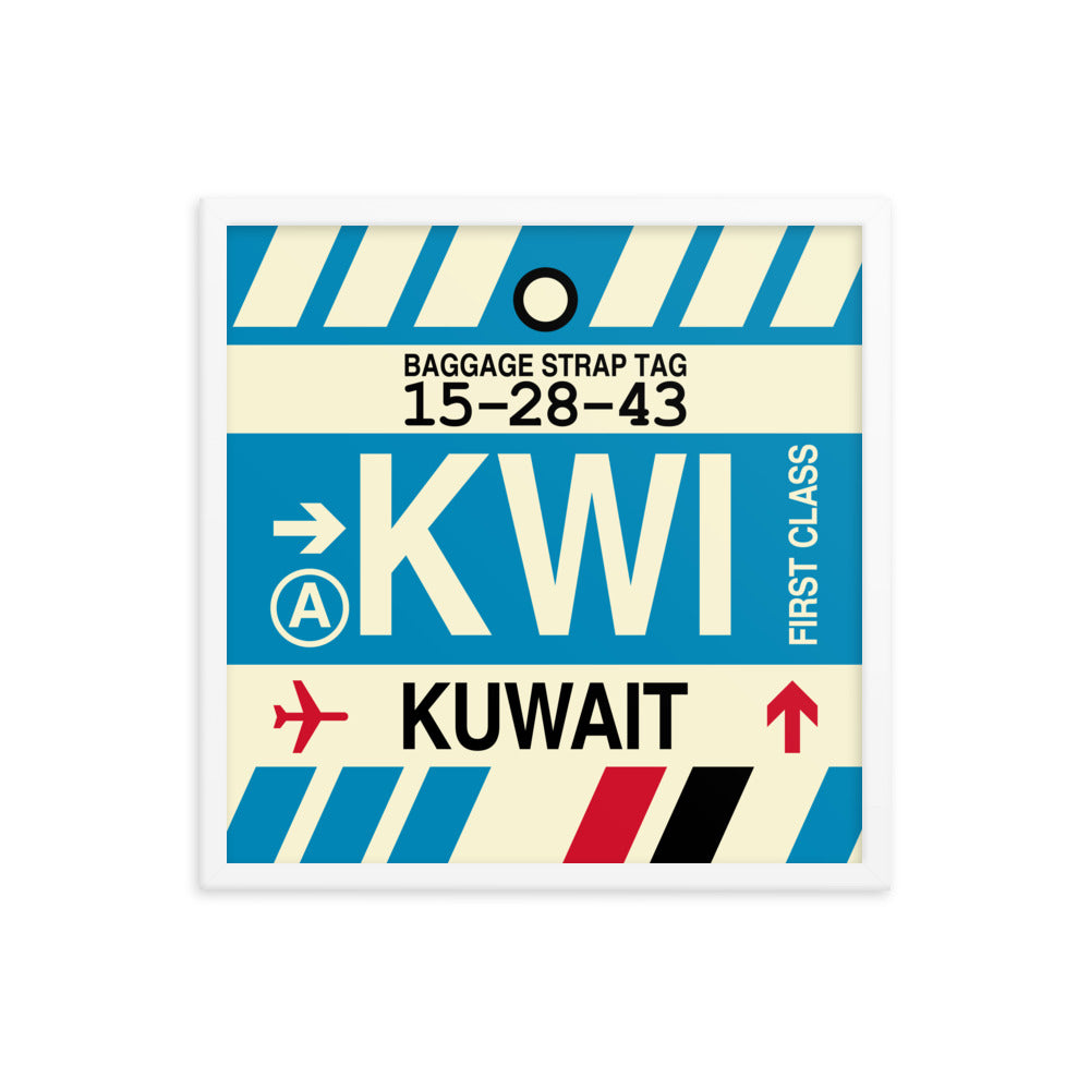 Travel-Themed Framed Print • KWI Kuwait City Souvenir • YHM Designs - Image 15