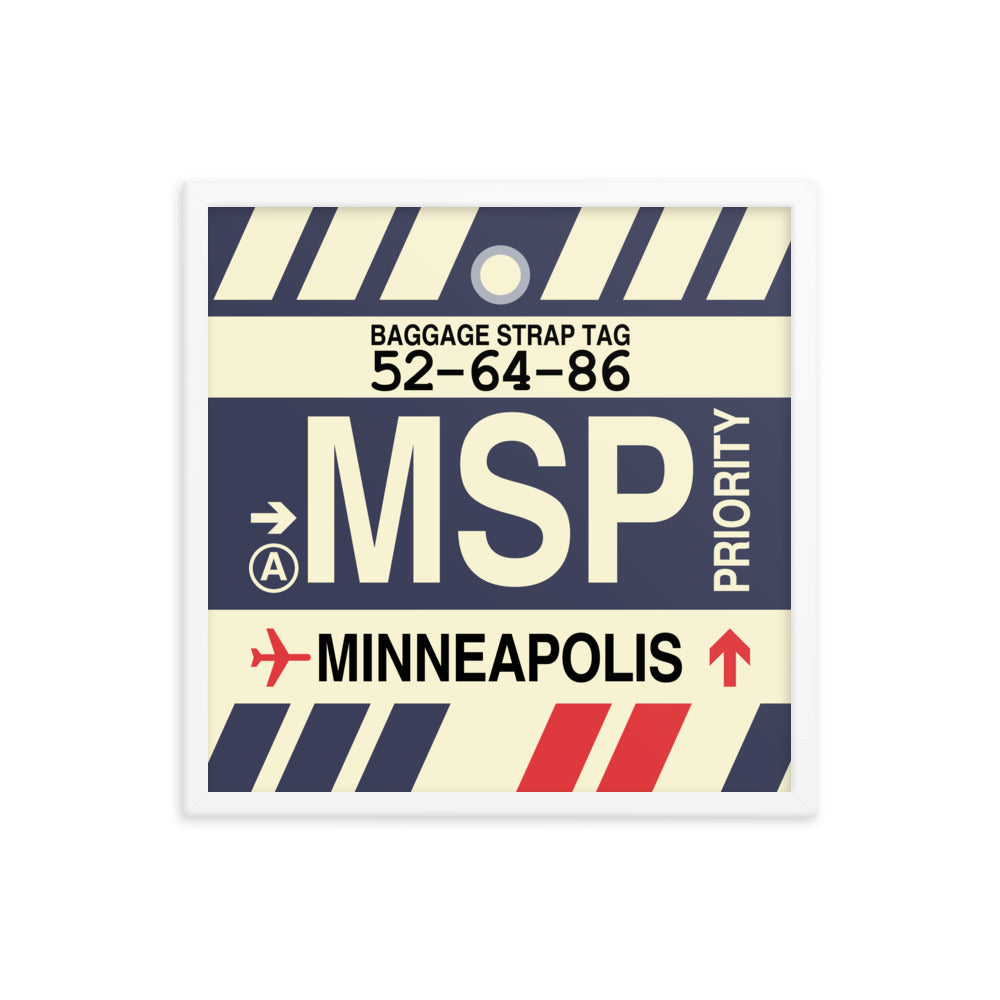 Travel-Themed Framed Print • MSP Minneapolis • YHM Designs - Image 15