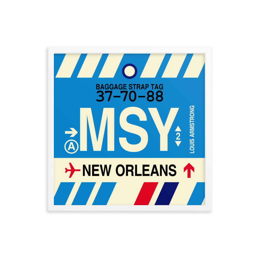 Travel-Themed Framed Print • MSY New Orleans • YHM Designs - Image 15