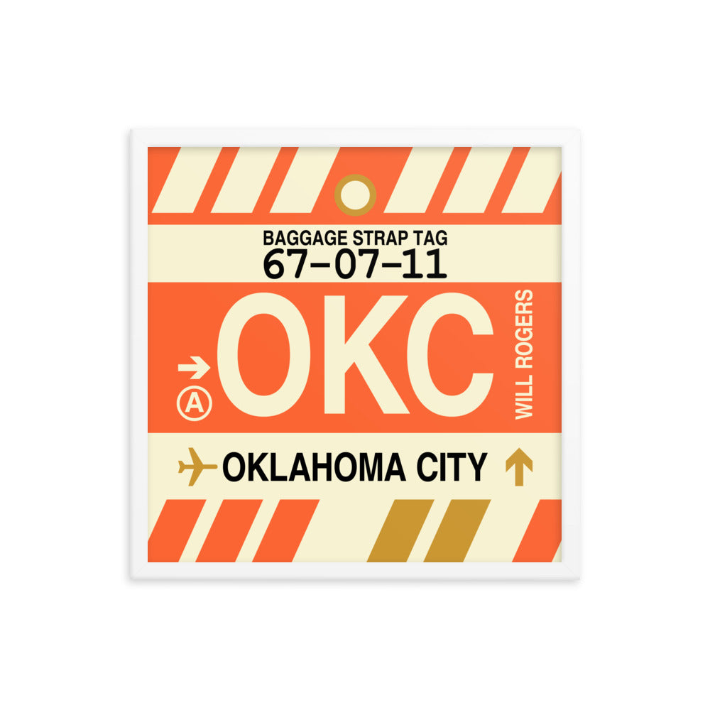 Travel-Themed Framed Print • OKC Oklahoma City • YHM Designs - Image 15