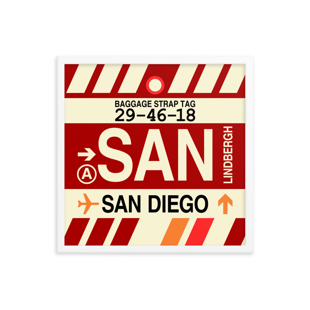 Travel-Themed Framed Print • SAN San Diego • YHM Designs - Image 15