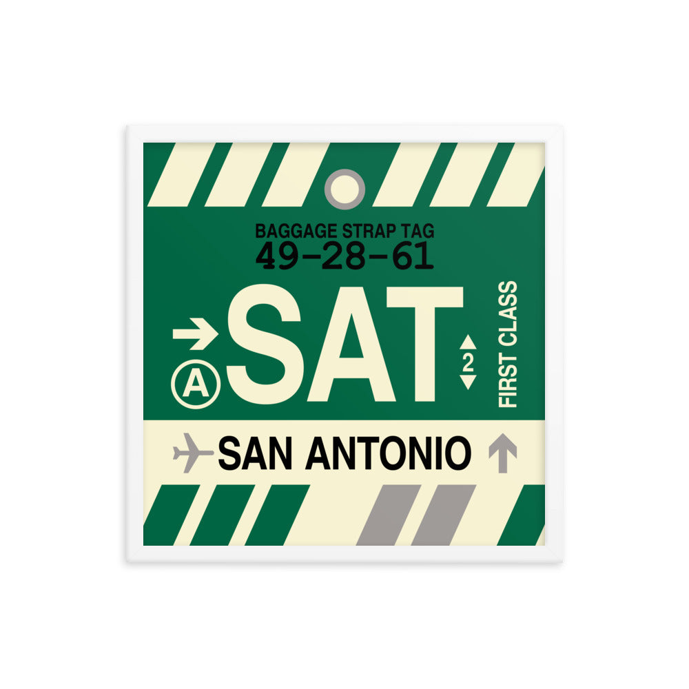 Travel-Themed Framed Print • SAT San Antonio • YHM Designs - Image 15