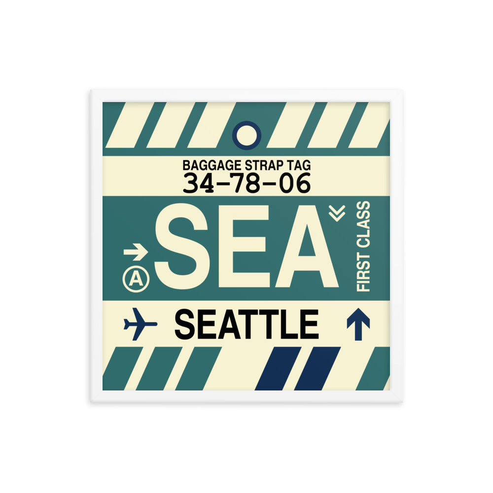 Travel-Themed Framed Print • SEA Seattle • YHM Designs - Image 15