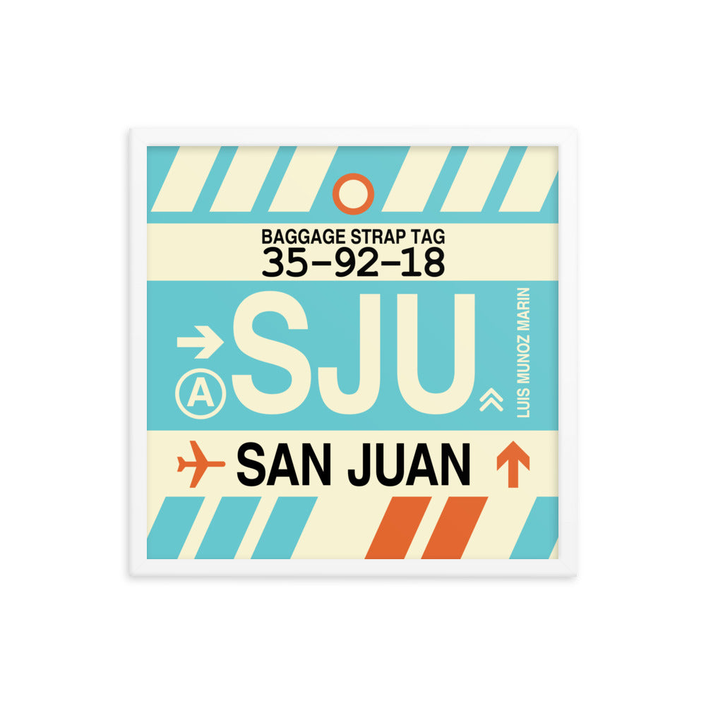 Travel-Themed Framed Print • SJU San Juan • YHM Designs - Image 15