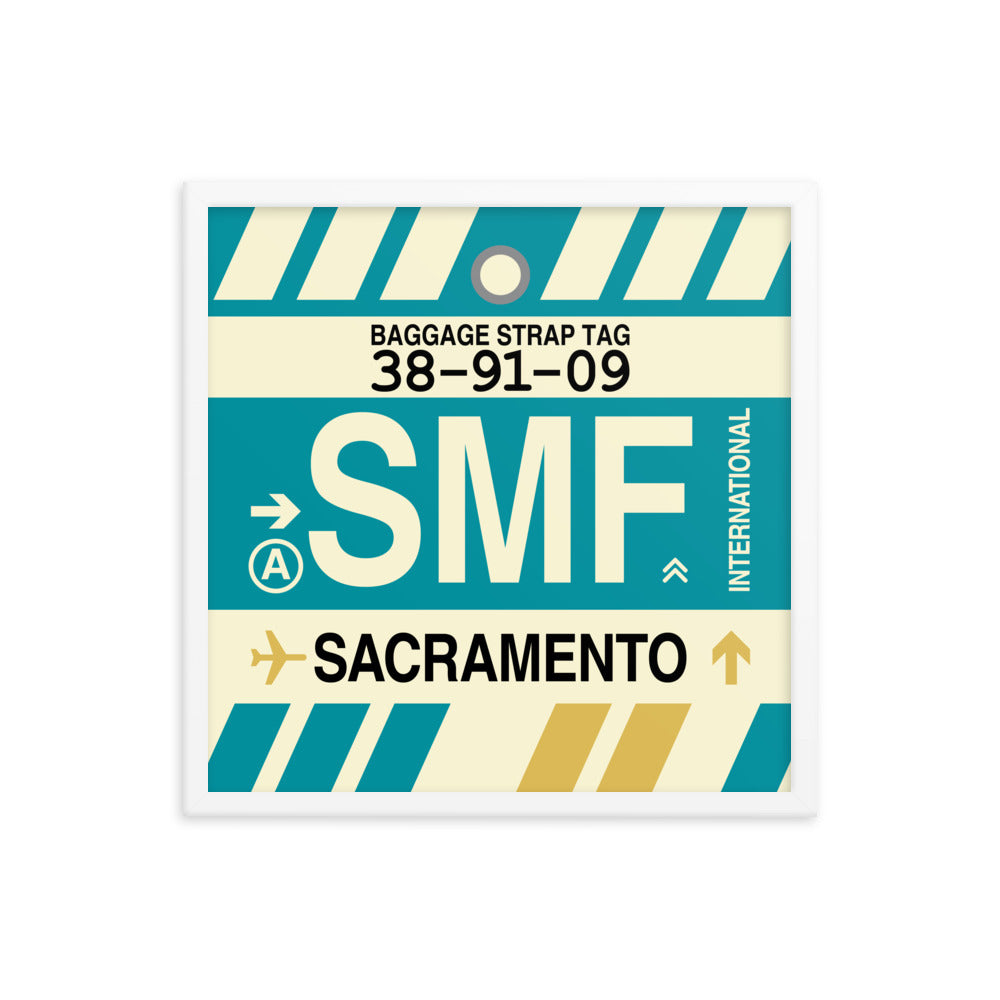 Travel-Themed Framed Print • SMF Sacramento • YHM Designs - Image 15