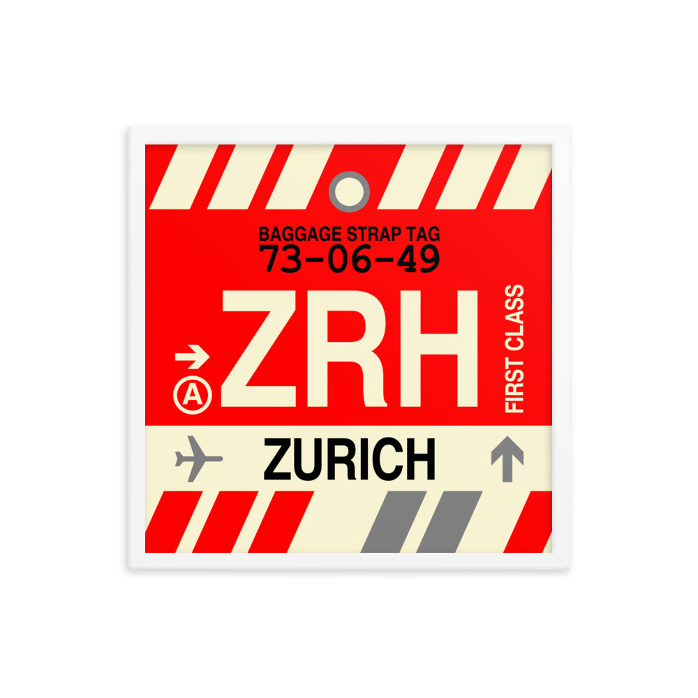 Travel-Themed Framed Print • ZRH Zurich • YHM Designs - Image 15