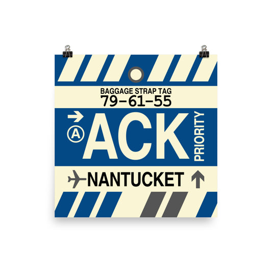 Travel-Themed Poster Print • ACK Nantucket • YHM Designs - Image 01