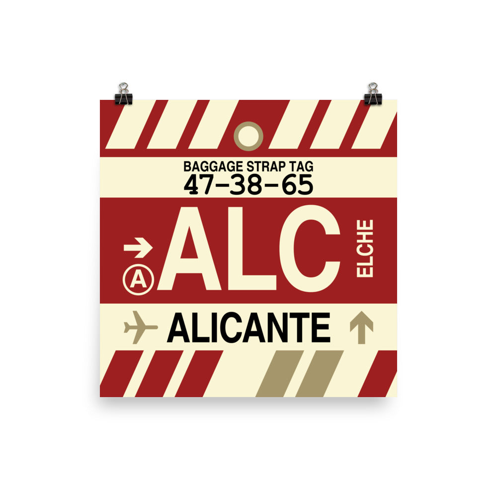 Travel-Themed Poster Print • ALC Alicante • YHM Designs - Image 01