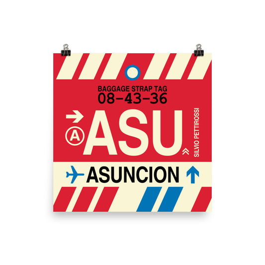Travel-Themed Poster Print • ASU Asuncion • YHM Designs - Image 01