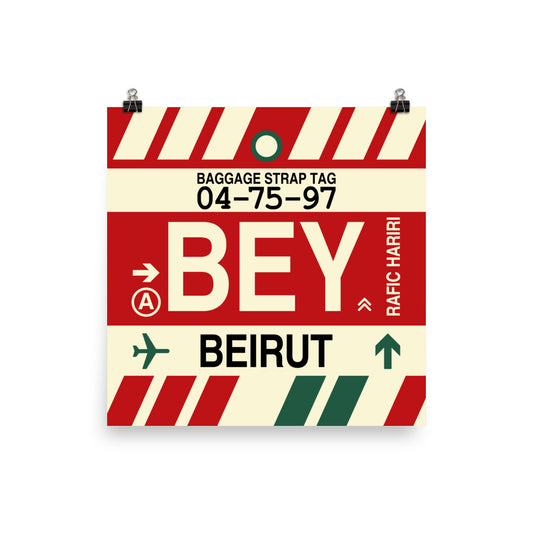 Travel-Themed Poster Print • BEY Beirut • YHM Designs - Image 01