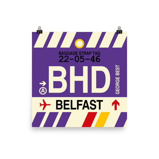 Travel-Themed Poster Print • BHD Belfast • YHM Designs - Image 01