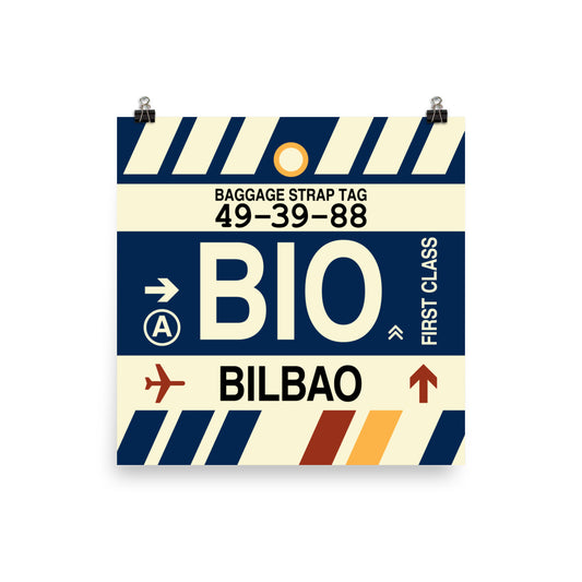 Travel-Themed Poster Print • BIO Bilbao • YHM Designs - Image 01