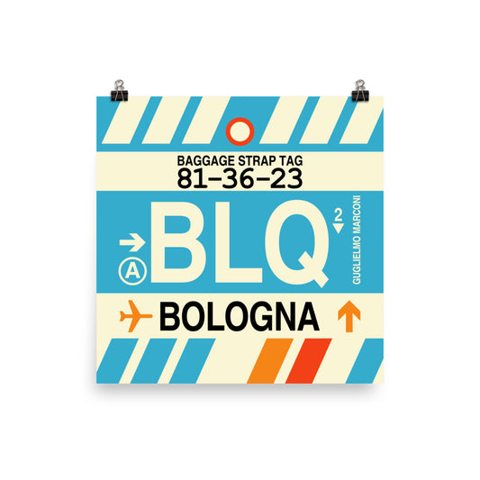 Travel-Themed Poster Print • BLQ Bologna • YHM Designs - Image 01