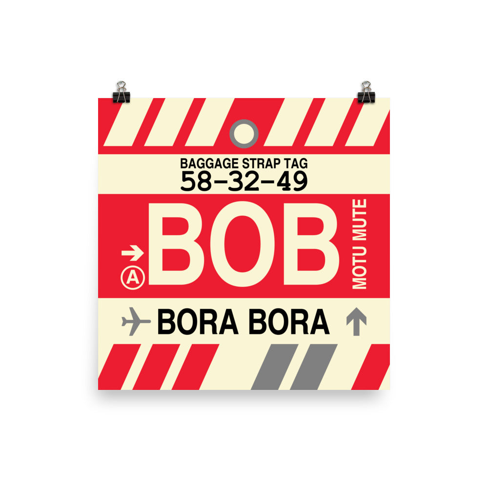 Travel-Themed Poster Print • BOB Bora Bora • YHM Designs - Image 01