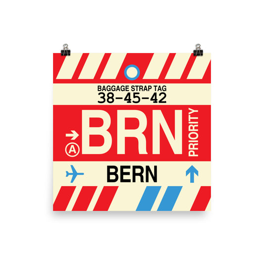 Travel-Themed Poster Print • BRN Bern • YHM Designs - Image 01