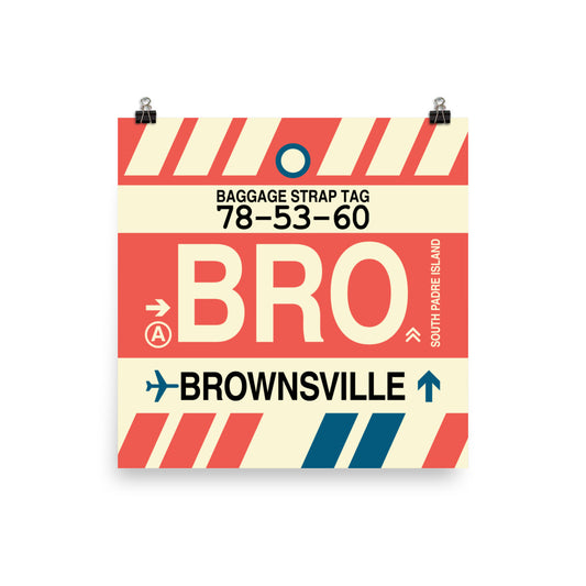 Travel-Themed Poster Print • BRO Brownsville • YHM Designs - Image 01