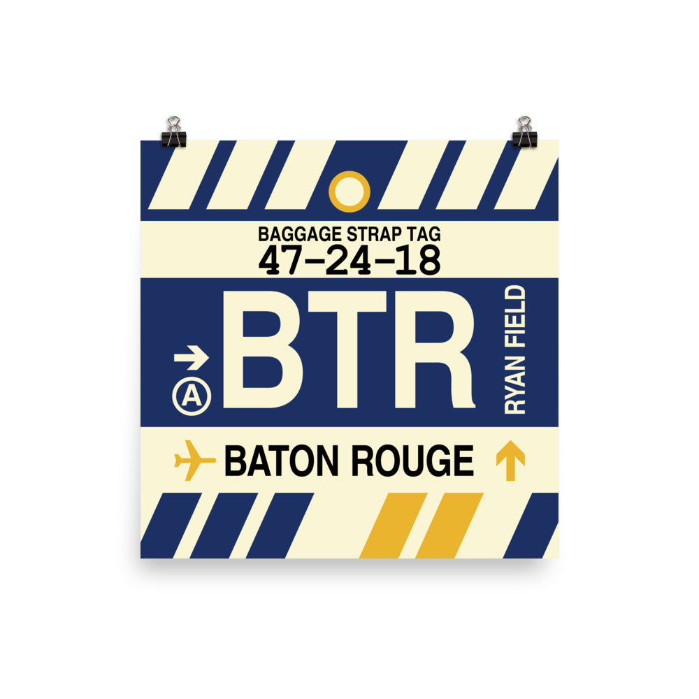 Travel-Themed Poster Print • BTR Baton Rouge • YHM Designs - Image 01