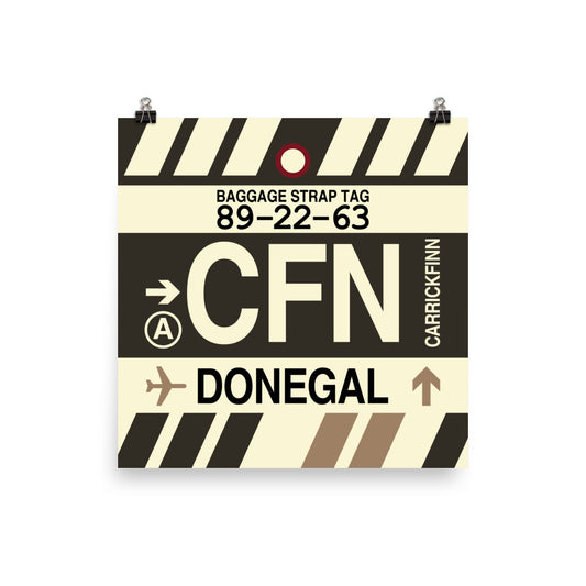 Travel-Themed Poster Print • CFN Donegal • YHM Designs - Image 01