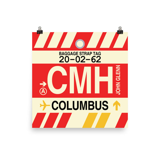 Travel-Themed Poster Print • CMH Columbus Souvenir • YHM Designs - Image 01