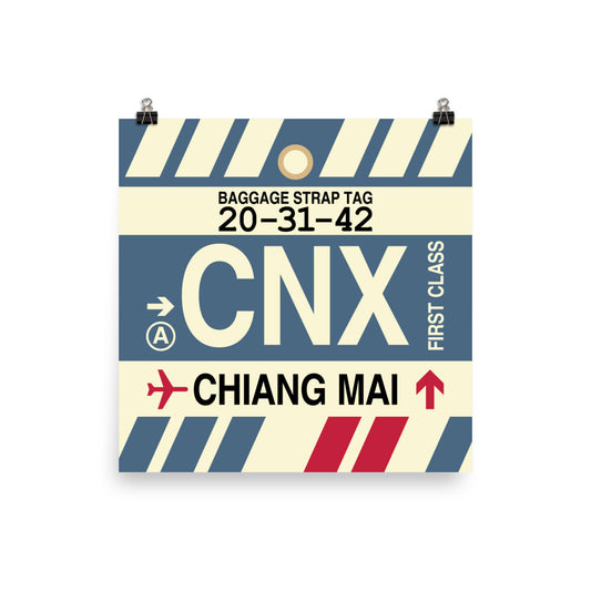 Travel-Themed Poster Print • CNX Chiang Mai • YHM Designs - Image 01