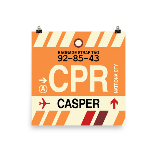 Travel-Themed Poster Print • CPR Casper Souvenir • YHM Designs - Image 01