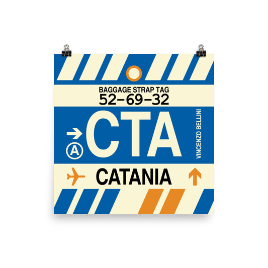 Travel-Themed Poster Print • CTA Catania • YHM Designs - Image 01