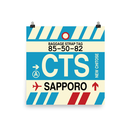 Travel-Themed Poster Print • CTS Sapporo • YHM Designs - Image 01