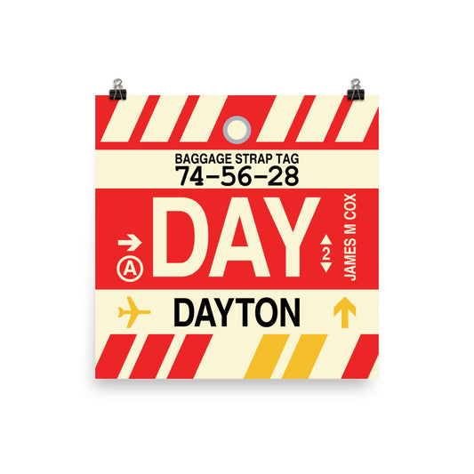 Travel-Themed Poster Print • DAY Dayton • YHM Designs - Image 01