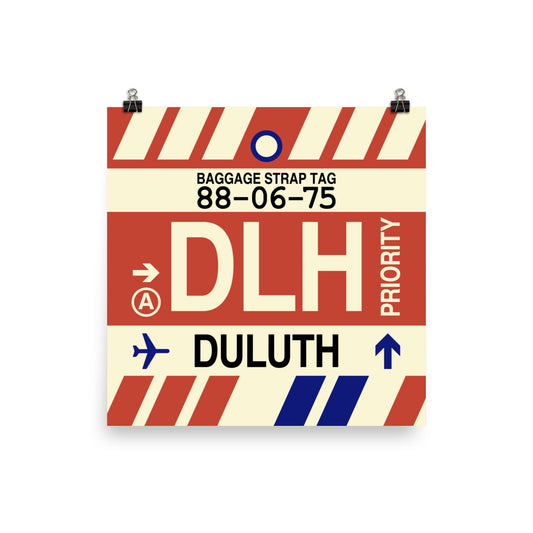 Travel-Themed Poster Print • DLH Duluth Souvenir • YHM Designs - Image 01