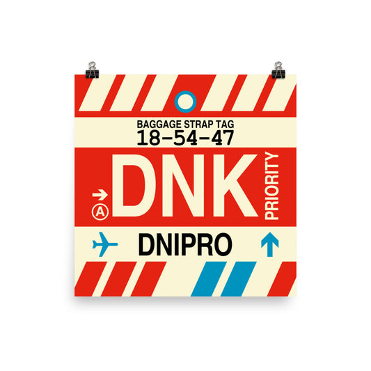 Travel-Themed Poster Print • DNK Dnipro Souvenir • YHM Designs - Image 01