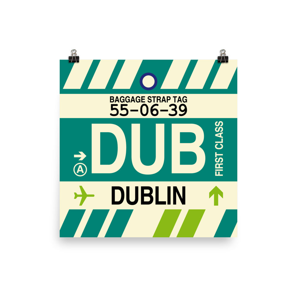 Travel-Themed Poster Print • DUB Dublin • YHM Designs - Image 01