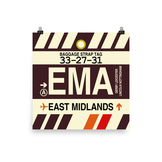 Travel-Themed Poster Print • EMA East Midlands • YHM Designs - Image 01