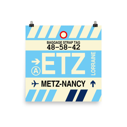 Travel-Themed Poster Print • ETZ Metz-Nancy-Lorraine • YHM Designs - Image 01