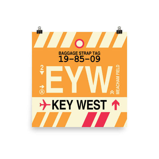 Travel-Themed Poster Print • EYW Key West • YHM Designs - Image 01