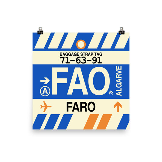 Travel-Themed Poster Print • FAO Faro • YHM Designs - Image 01