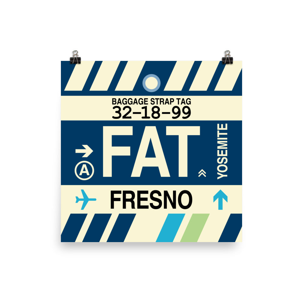 Travel-Themed Poster Print • FAT Fresno • YHM Designs - Image 01