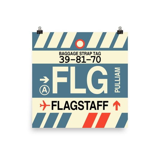 Travel-Themed Poster Print • FLG Flagstaff • YHM Designs - Image 01