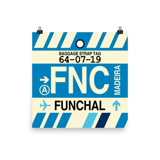 Travel-Themed Poster Print • FNC Funchal • YHM Designs - Image 01