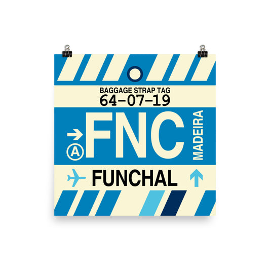 Travel-Themed Poster Print • FNC Funchal Souvenir • YHM Designs - Image 01