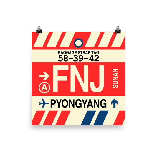 Travel-Themed Poster Print • FNJ Pyongyang • YHM Designs - Image 01