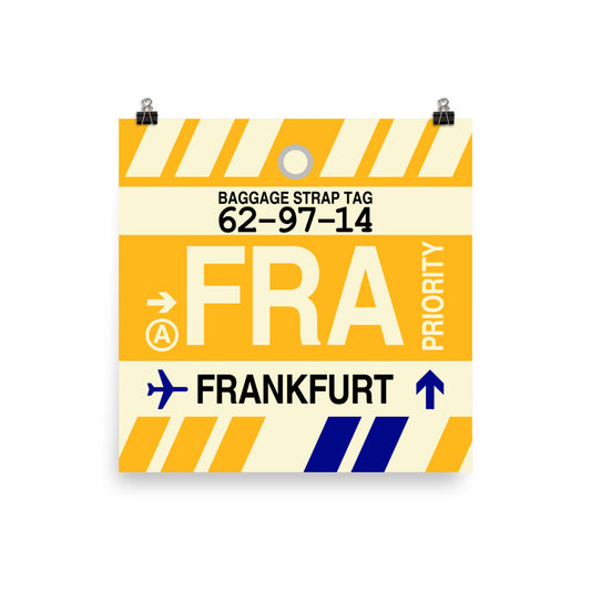 Travel-Themed Poster Print • FRA Frankfurt • YHM Designs - Image 01