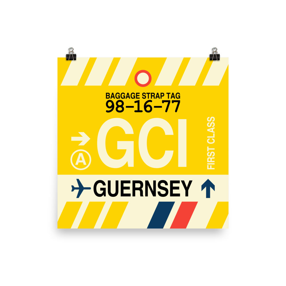 Travel-Themed Poster Print • GCI Guernsey Souvenir • YHM Designs - Image 01