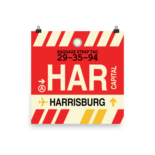 Travel-Themed Poster Print • HAR Harrisburg • YHM Designs - Image 01